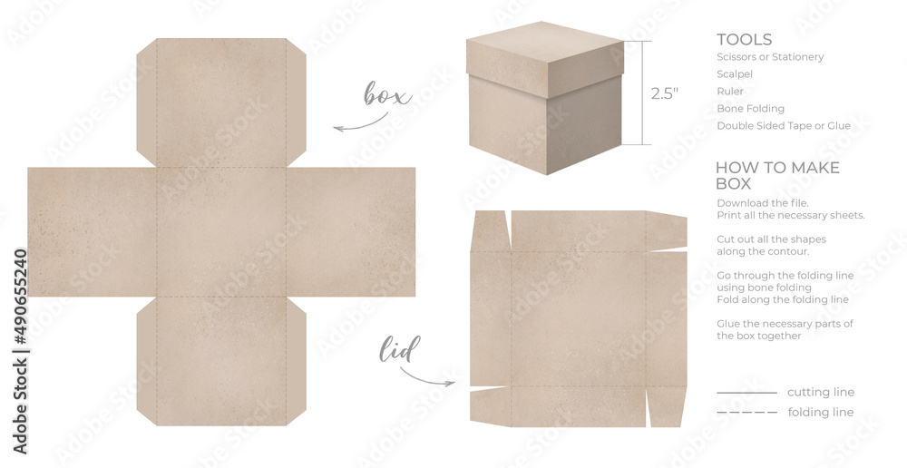 small cricut favor box template svg