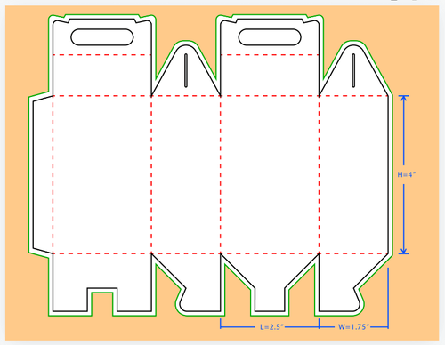 tall ganle box-cricut box template free SVG